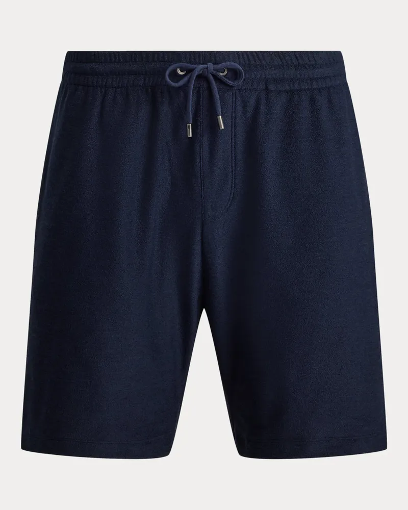 Ralph Lauren Shorts aus Baumwoll-Seiden-Frottee Blue