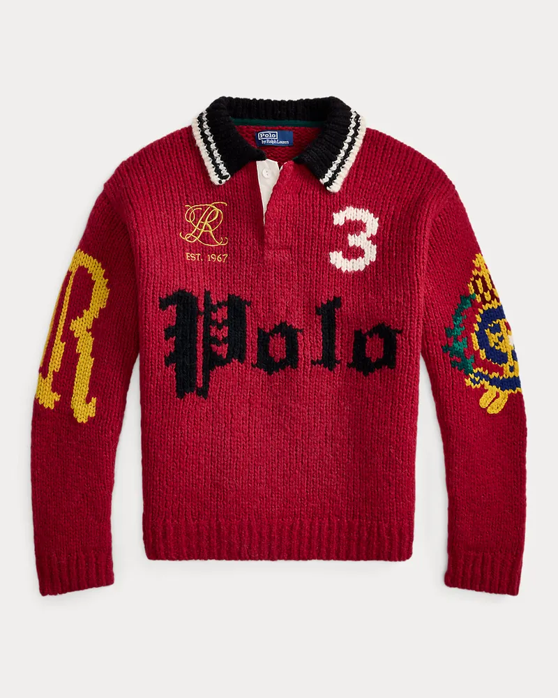 Ralph Lauren Relaxed-Fit Pullover mit Polokragen Red