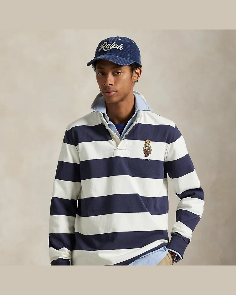 Ralph Lauren Classic-Fit Rugbyhemd mit Polo Bear Blue