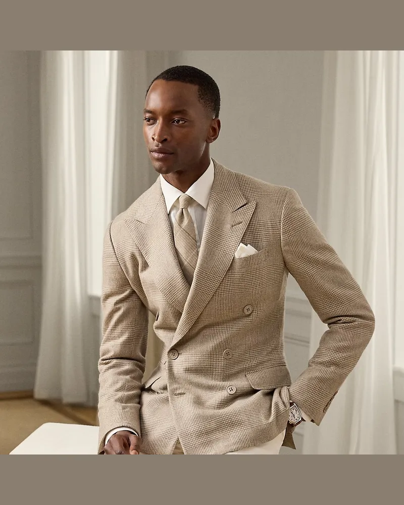 Ralph Lauren Anzug Kent mit Glencheck-Muster Brown