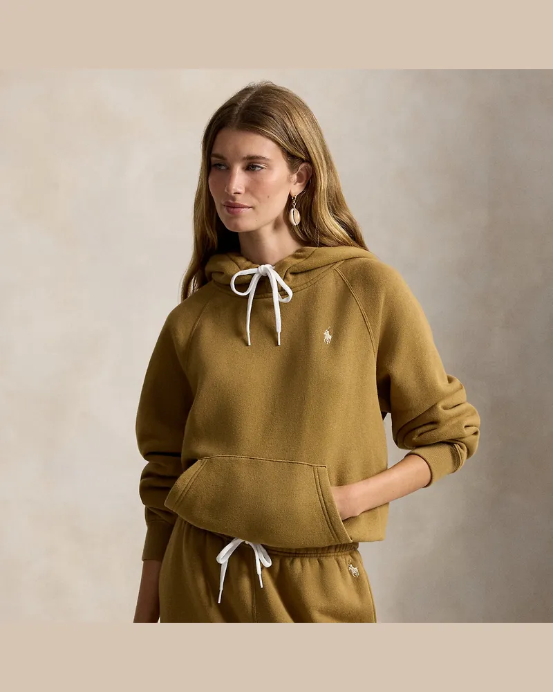 Ralph Lauren Shrunken-Fit Kapuzenpullover aus Fleece Tan