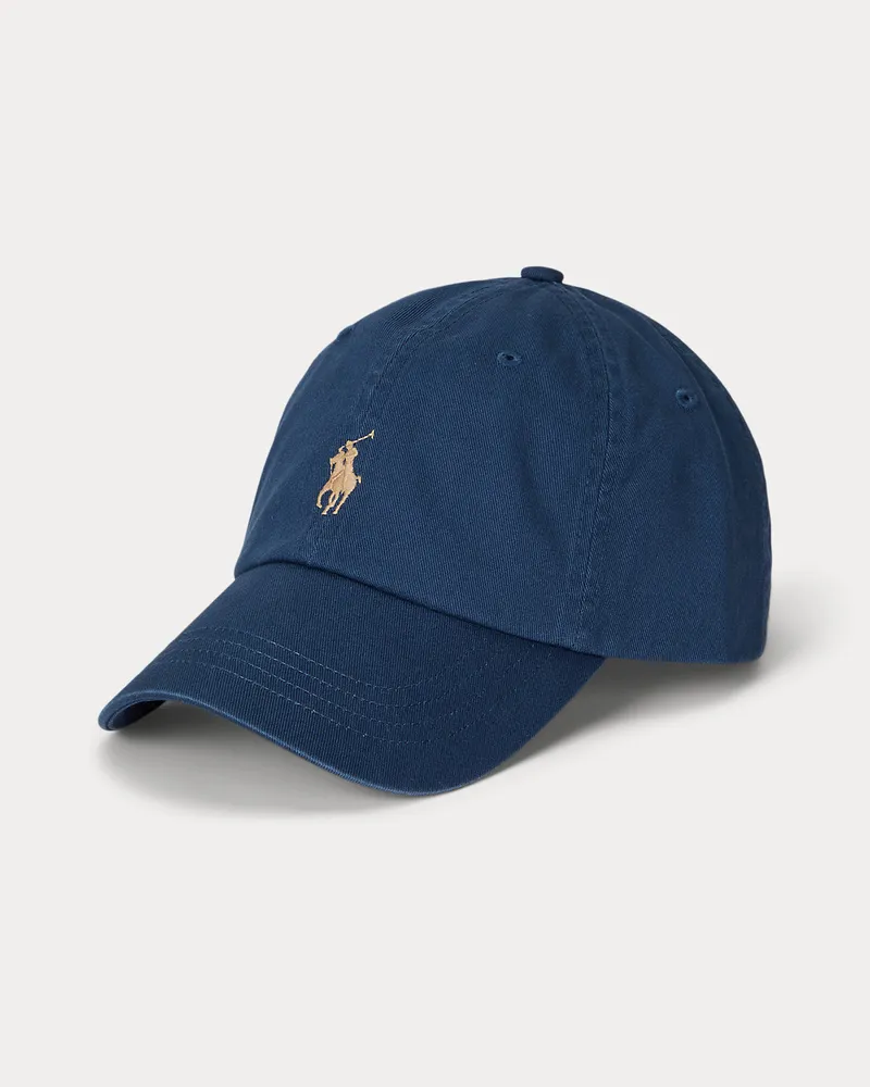 Ralph Lauren Klassische Baumwollchino-Baseballkappe Blue