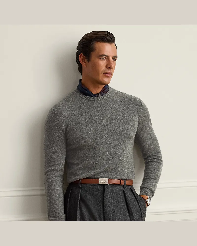 Ralph Lauren Rundhalspullover aus Kaschmir Grey