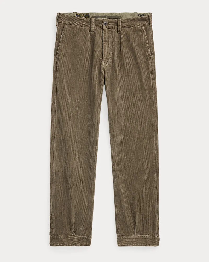 Ralph Lauren Kordsamthose mit Falten Brown