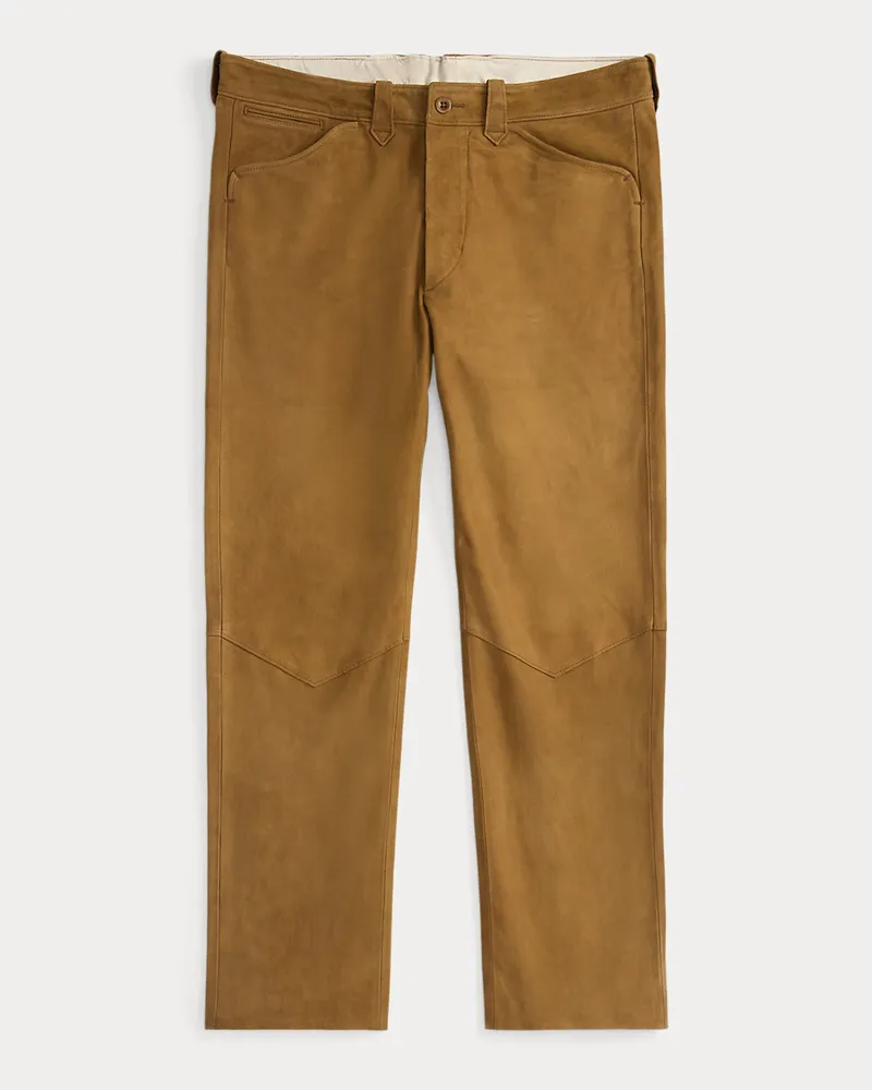 Ralph Lauren Slim-Fit Westernhose aus Wildleder Tan