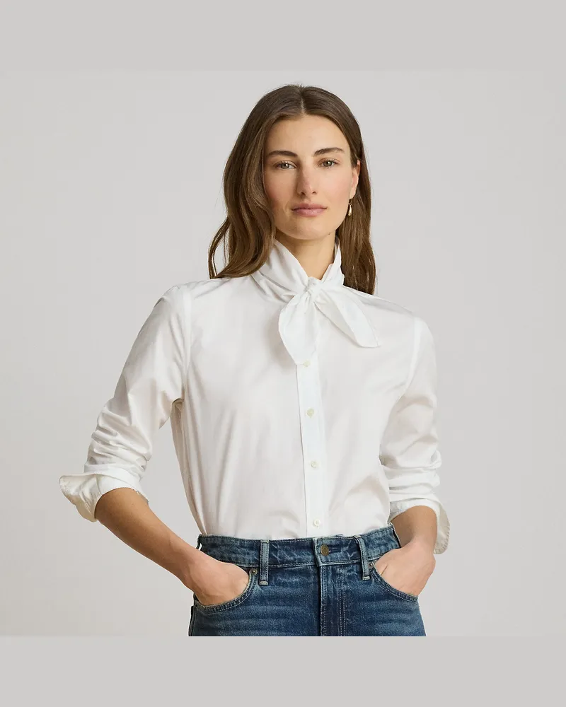 Ralph Lauren Baumwollhemd mit Bindebändern White