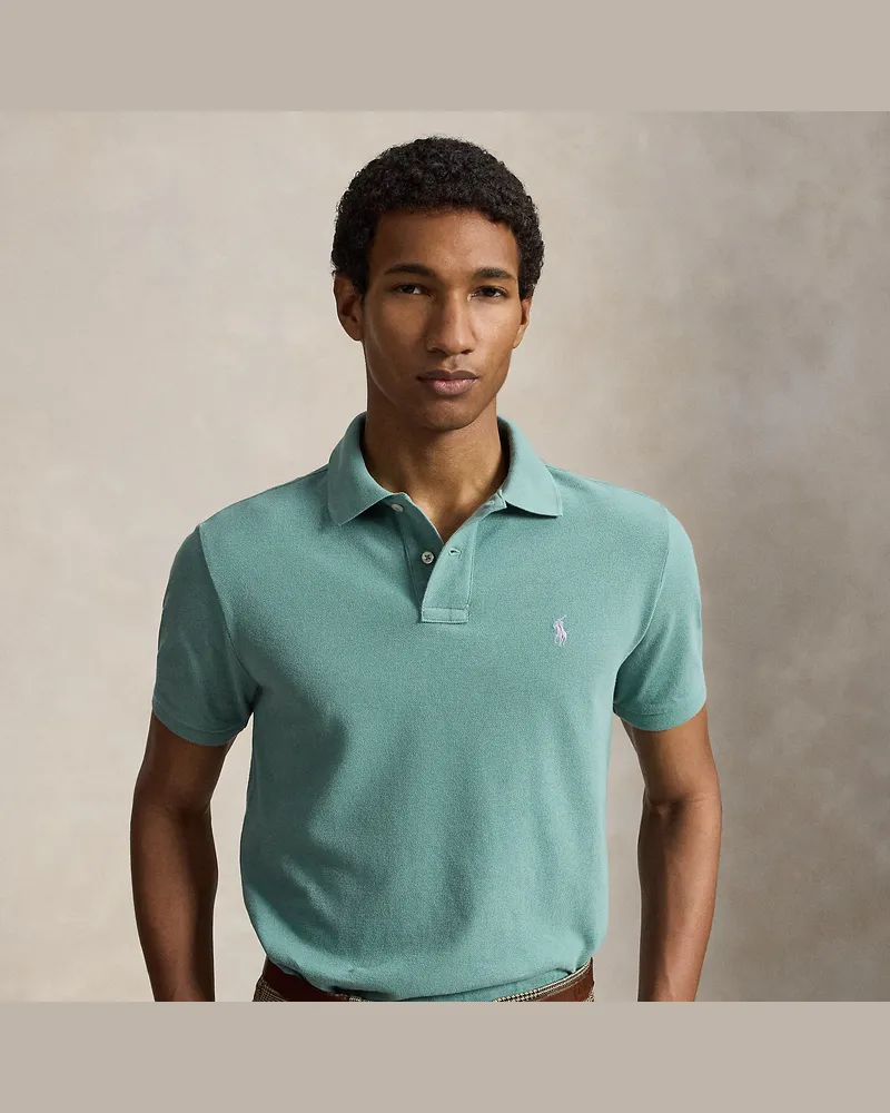 Ralph Lauren Custom-Slim-Fit Poloshirt aus Piqué Green