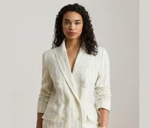 Gestreifter Twillblazer aus Leinen