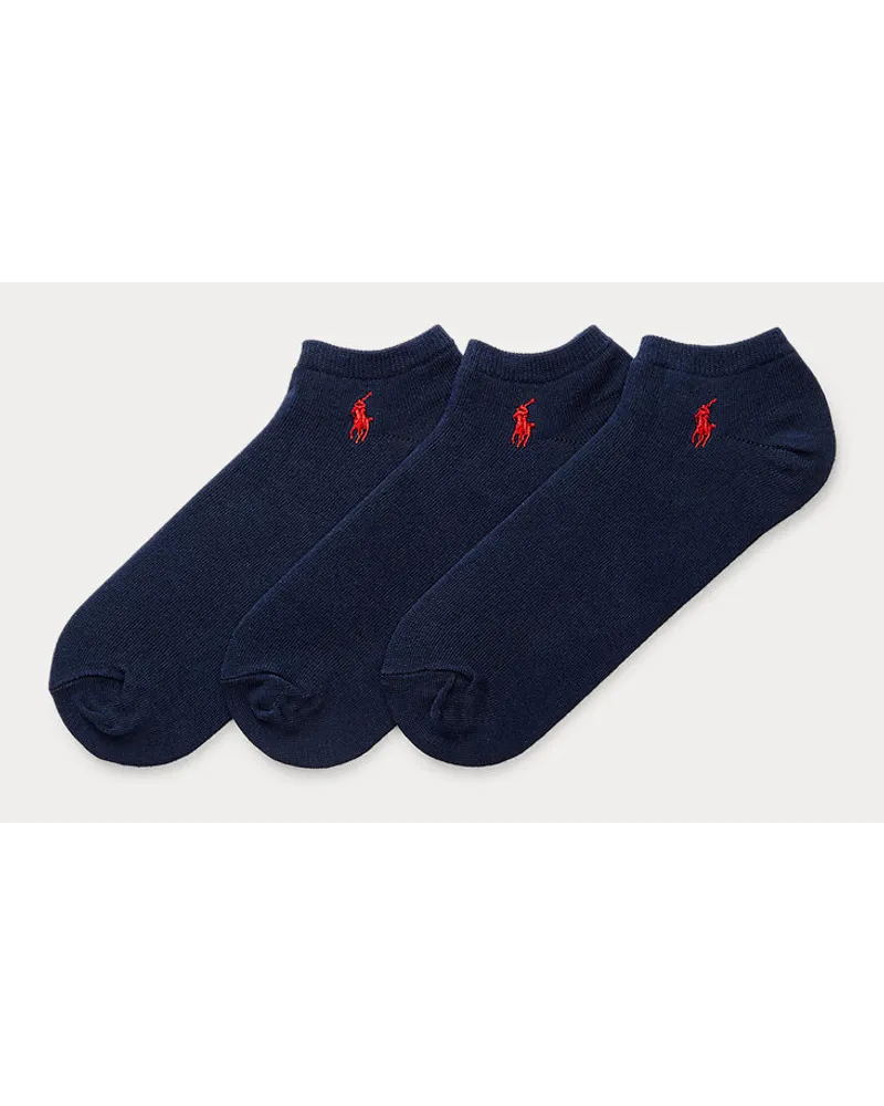 Ralph Lauren 3er-Pack kurze Baumwollsocken Blue