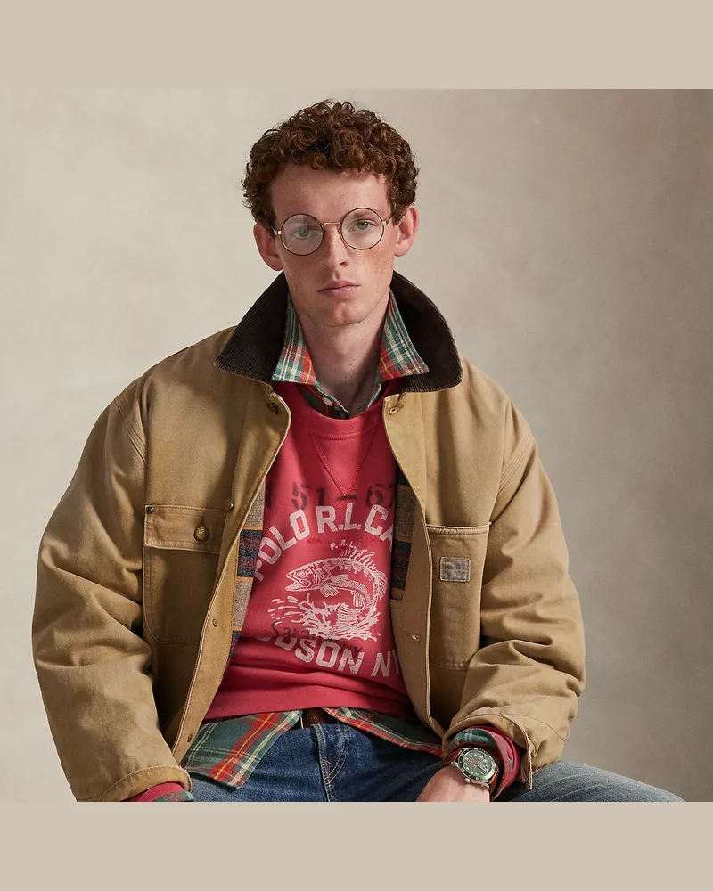 Ralph Lauren Segeltuch-Utility-Jacke Polo Country Brown