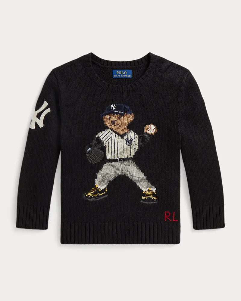 Ralph Lauren Pullover Polo   Lauren Yankees Bear Black