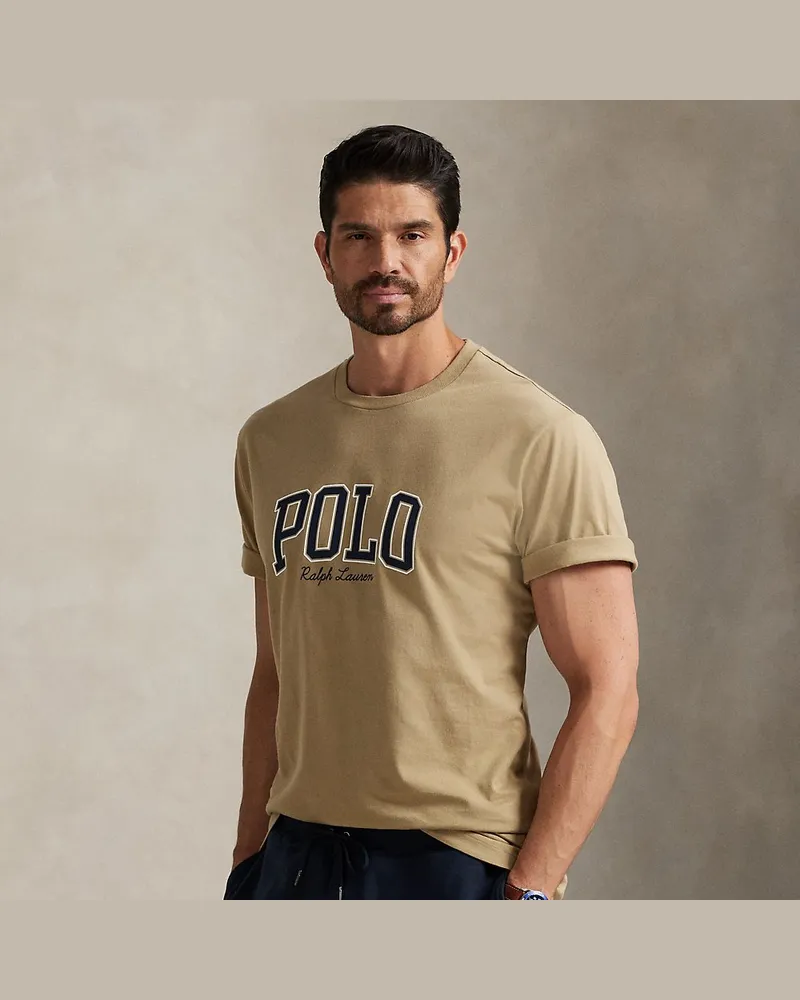 Ralph Lauren Große Größen - Jersey-T-Shirt mit Logo Tan