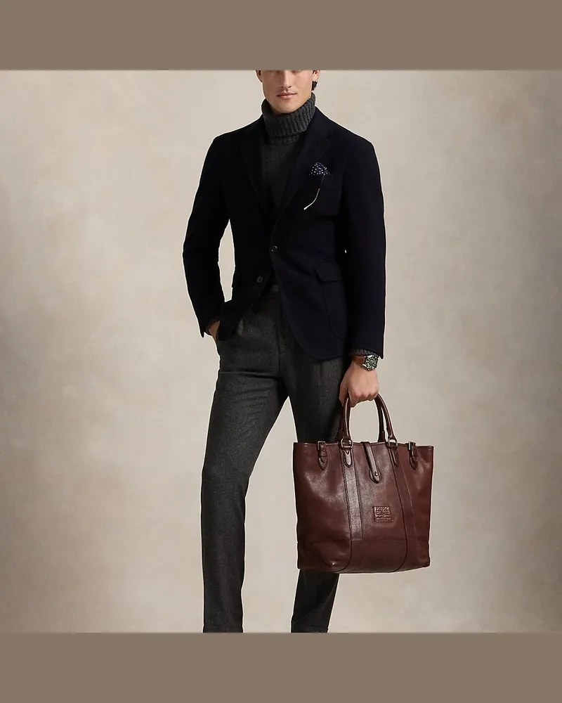 Ralph Lauren Tragetasche Heritage aus Leder Brown