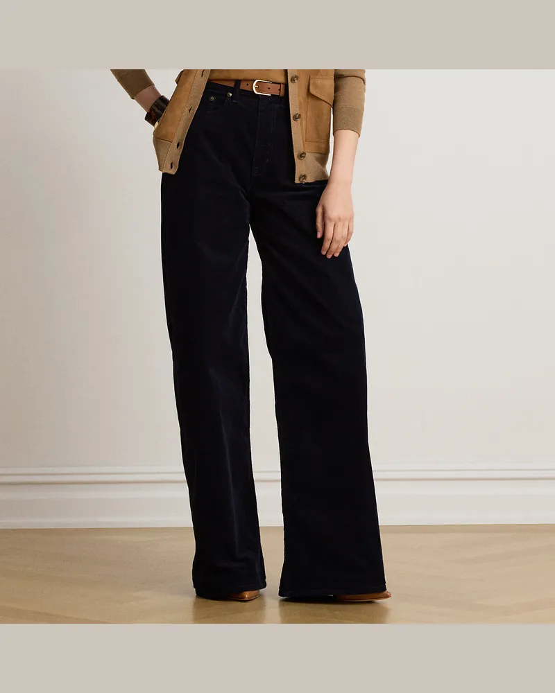 Ralph Lauren Kordsamthose mit besonders weitem Bein Blue