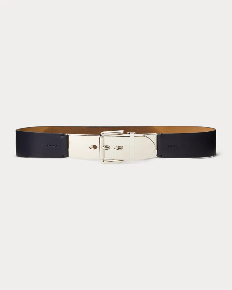 Ralph Lauren Brieföffner-Gürtel aus Kalbsleder Blue