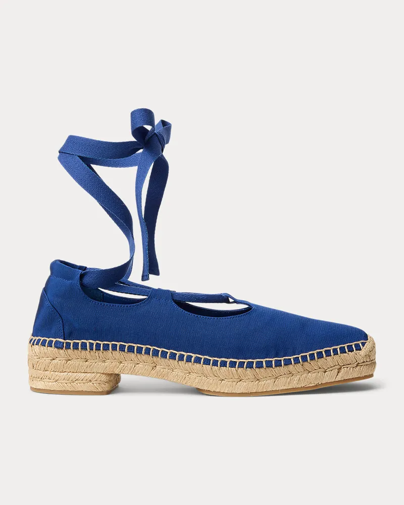 Ralph Lauren Espadrille mit Ripsband-Schnürung Blue