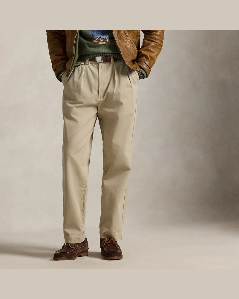 Ralph Lauren Relaxed-Fit Chinohose Whitman mit Falten Tan