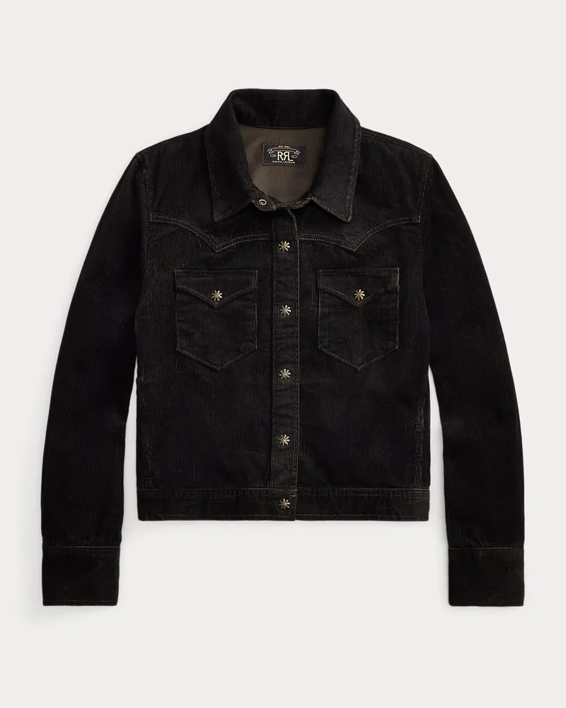 Ralph Lauren Westernjacke aus Kordsamt Black