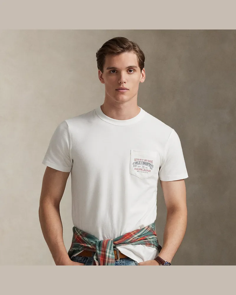 Ralph Lauren Classic-Fit T-Shirt Polo Country White