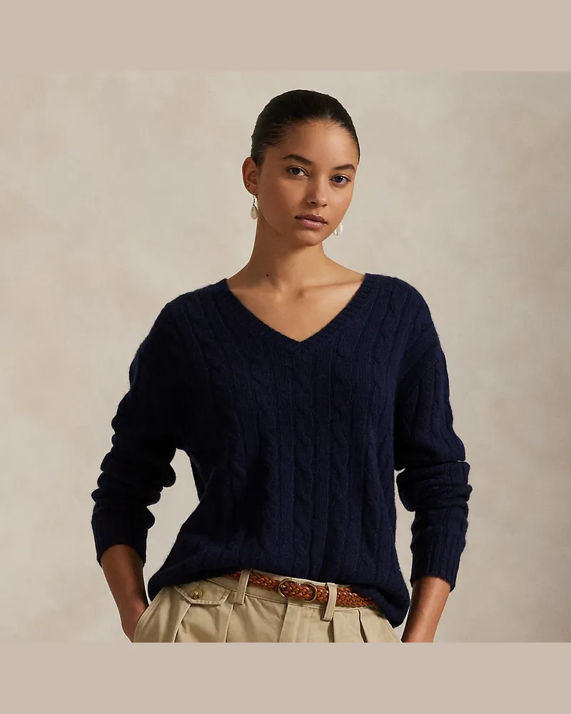 Ralph Lauren Relaxed-Fit Kaschmir-Pullover Blue