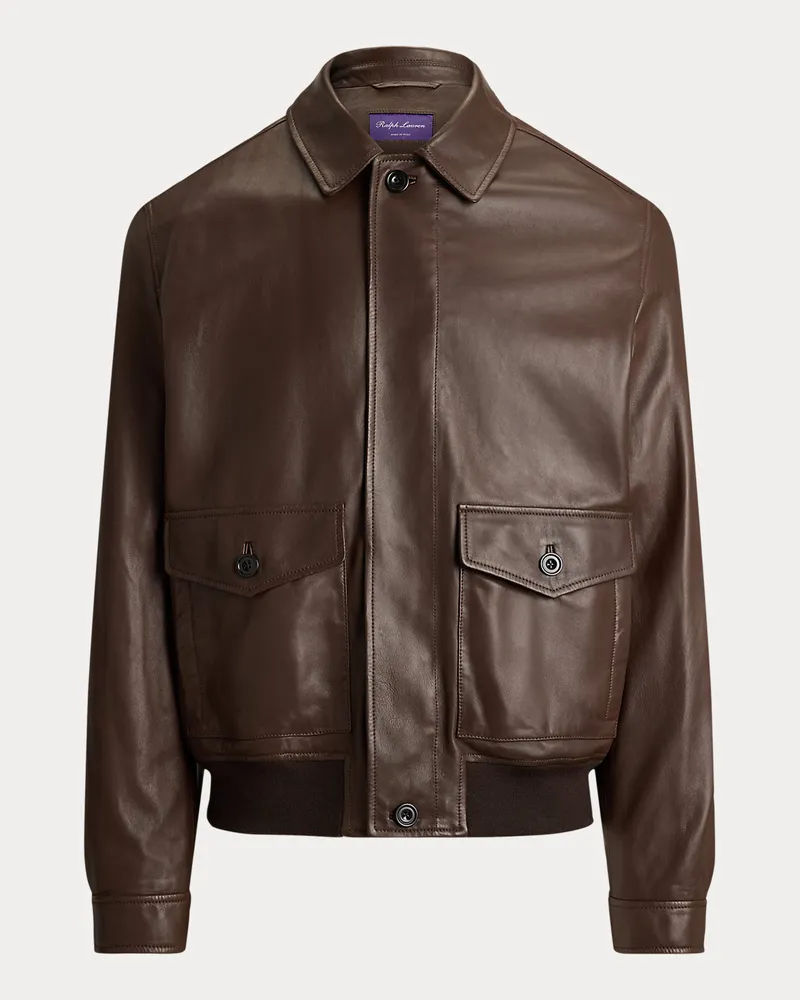 Ralph Lauren Leder-Fliegerjacke Everett Brown