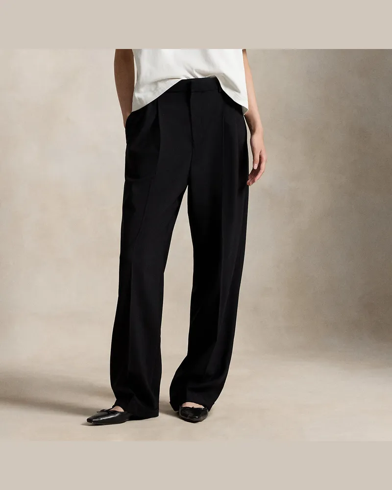 Ralph Lauren Bacall-Hose aus Wollmischung Black