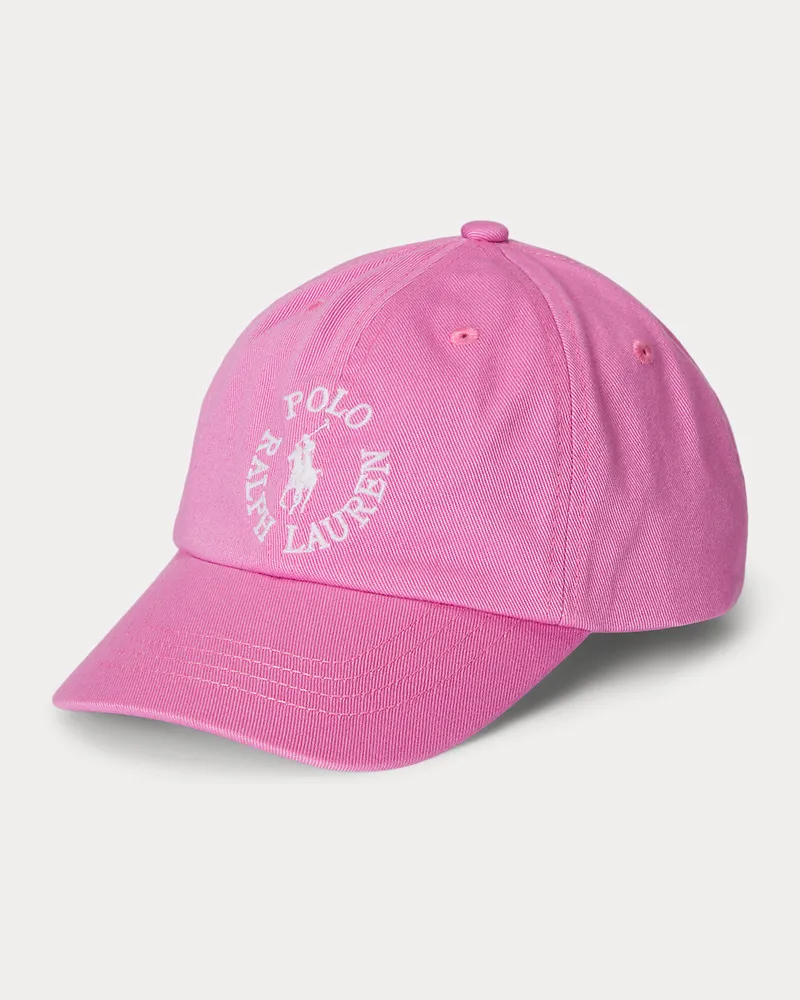 Ralph Lauren Logo-Baseballkappe aus Baumwolltwill Pink
