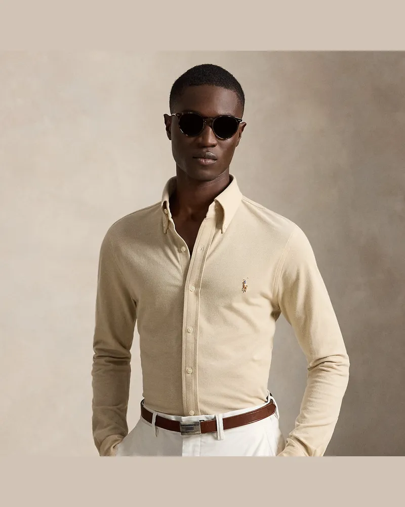 Ralph Lauren Baumwollpiqué-Oxfordhemd Tan