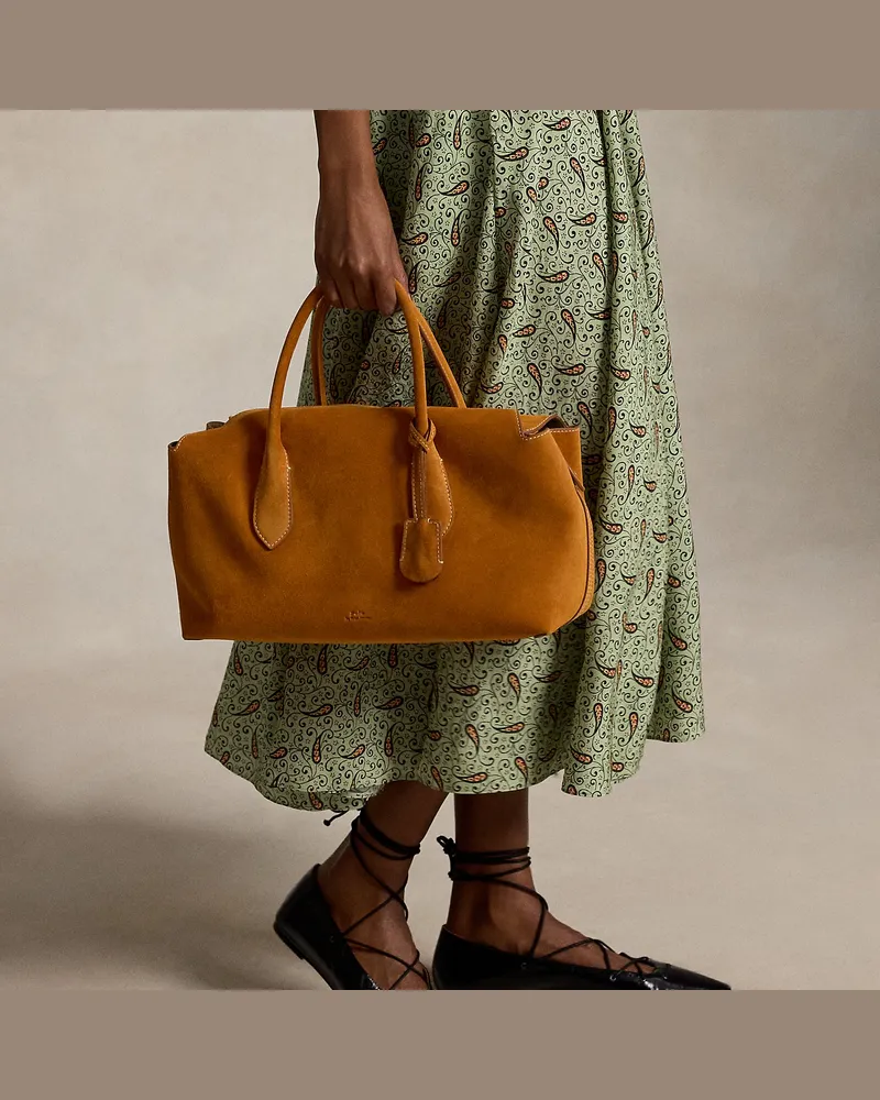 Ralph Lauren Umhängetasche Bellport aus Wildleder Orange