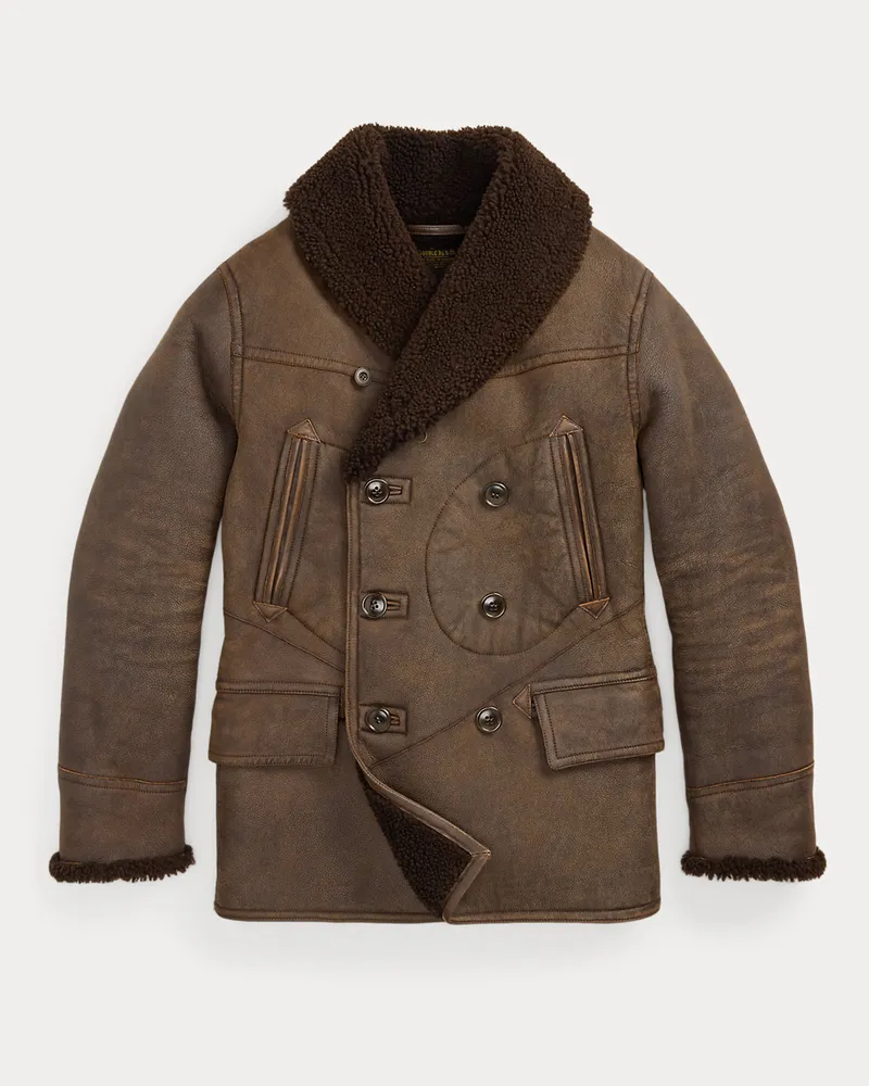 Ralph Lauren Mantel aus Lammfell Brown
