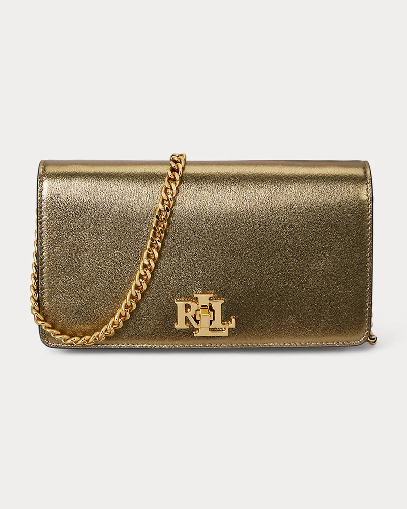 Ralph Lauren Technik-Umhängetasche in Metallic Gold