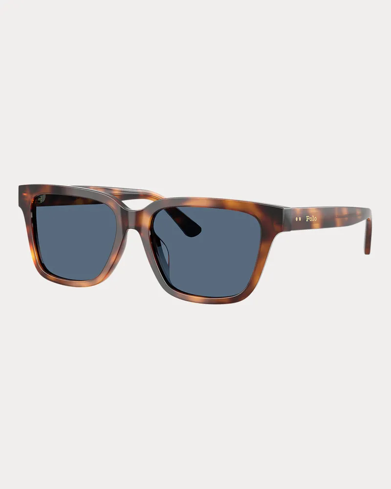 Ralph Lauren Rechteckige Polo Cat-Eye-Sonnenbrille Brown