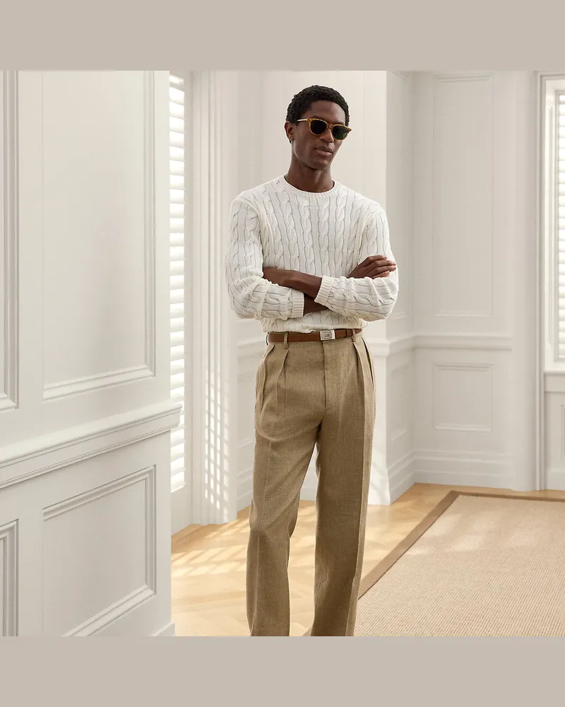 Ralph Lauren Handgeschneiderte Anzughose Glenn Cream