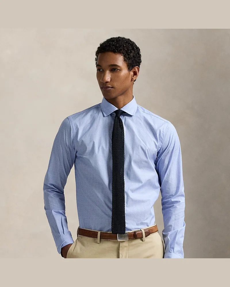 Ralph Lauren Kariertes Classic-Fit Popelinehemd Blue