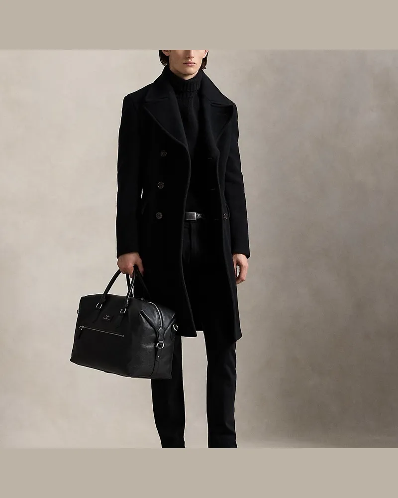 Ralph Lauren Reisetasche aus Narbenleder Black