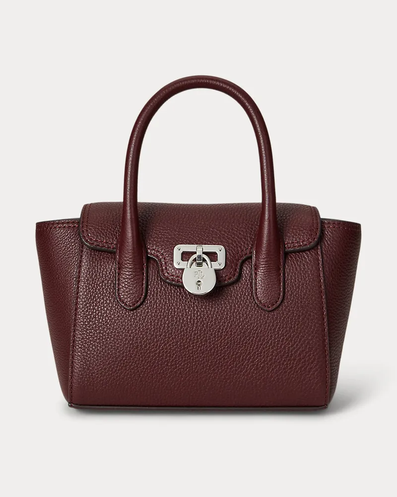 Ralph Lauren Kleine Narbenleder-Umhängetasche Tanner Red