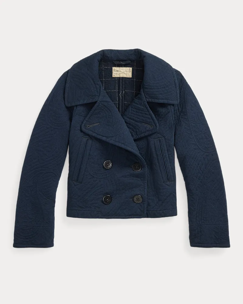 Ralph Lauren Kurzer gesteppter Jersey-Caban Blue