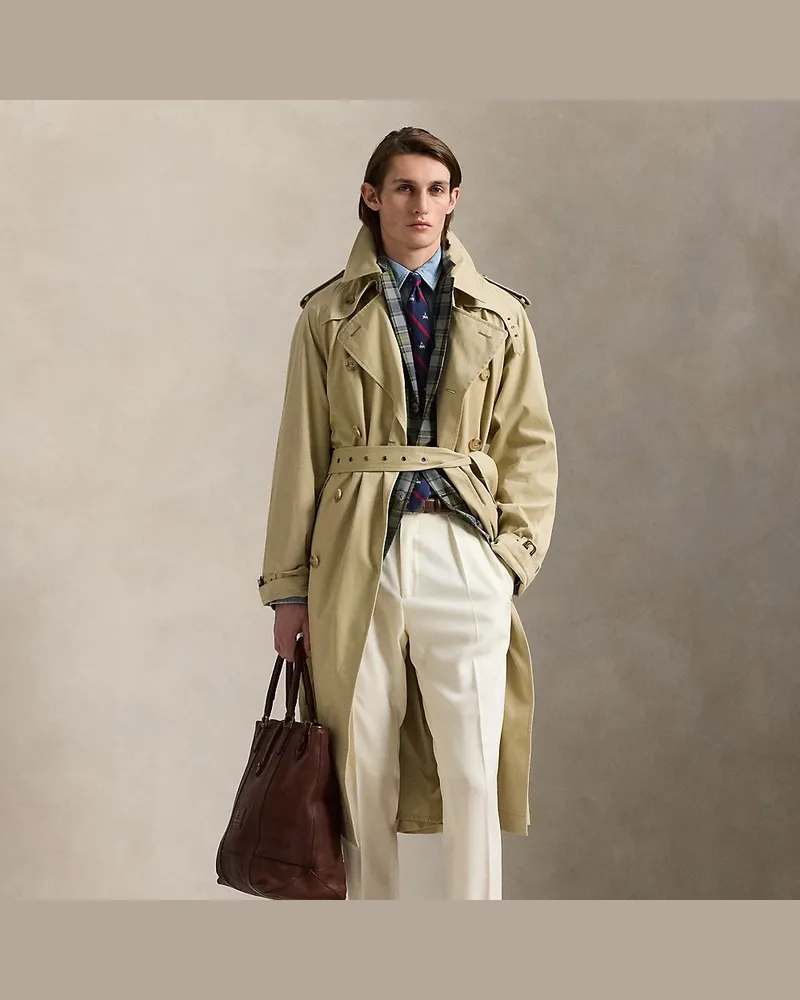 Ralph Lauren Leichter Trenchcoat aus Twill Tan