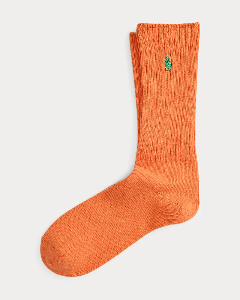 Ralph Lauren Crew-Socken mit charakteristischem Pony Natural