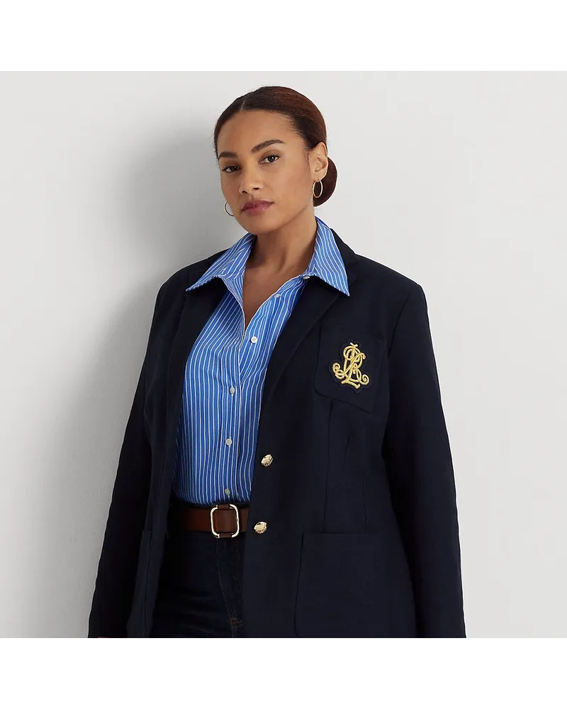 Ralph Lauren Plus Größen - Jacquardblazer mit Bouillonstickerei Blue