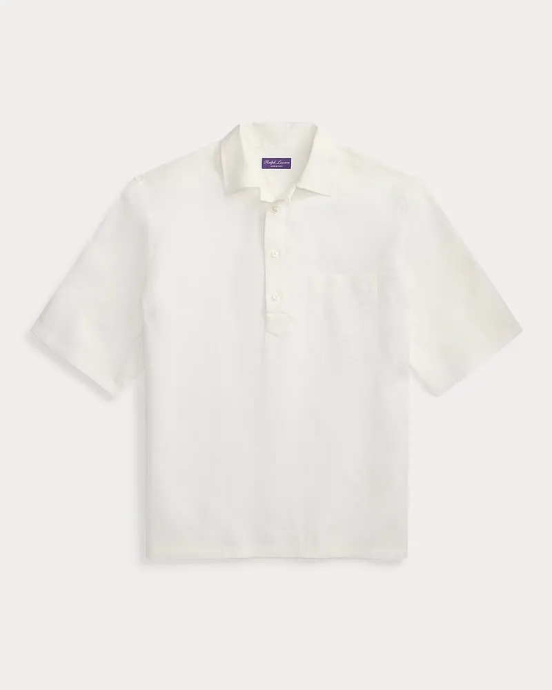 Ralph Lauren Relaxed-Fit Leinenhemd zum Überziehen White