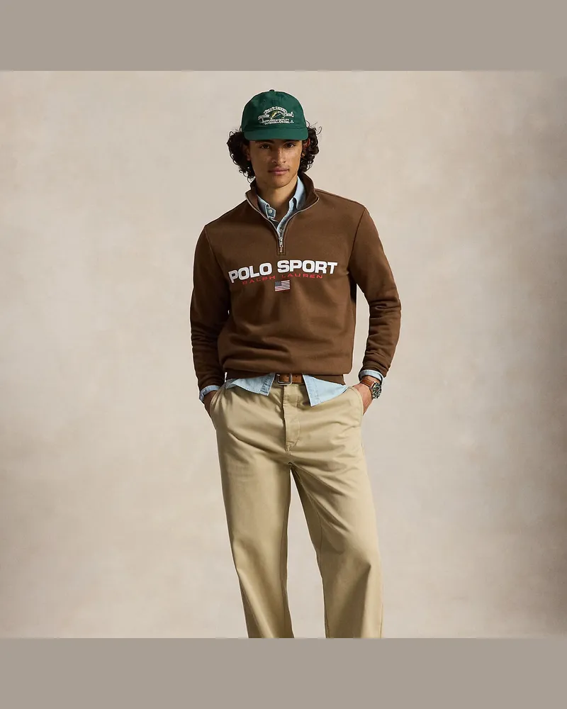 Ralph Lauren Fleece-Sweatshirt Polo Sport Brown