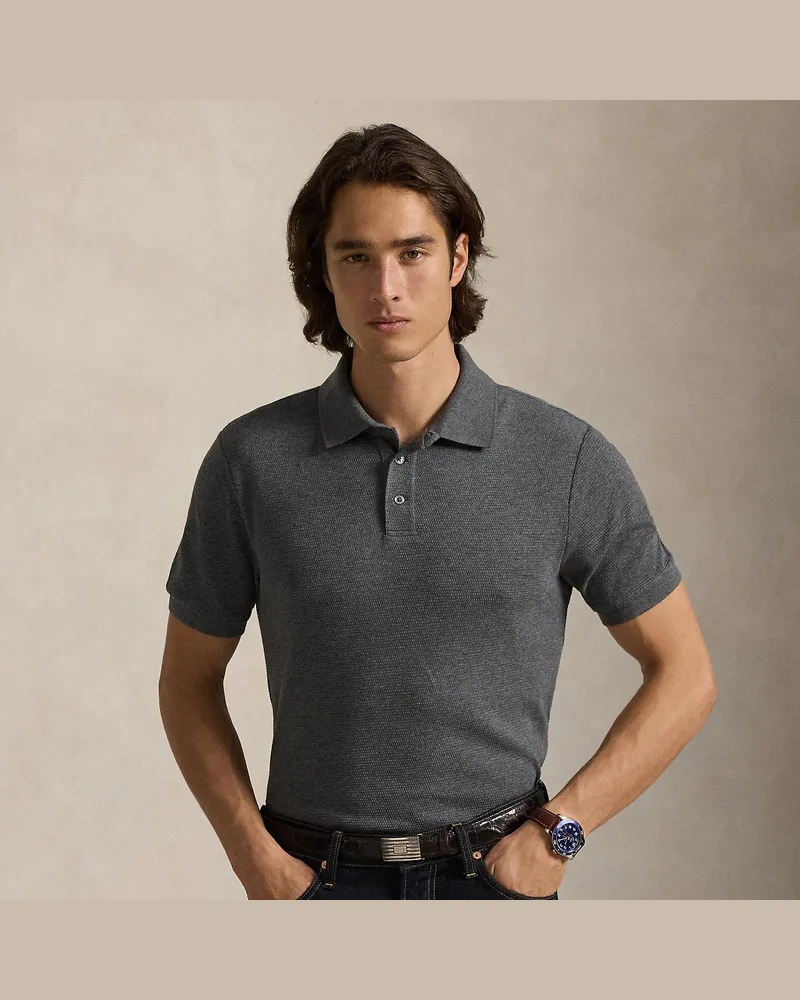 Ralph Lauren Standard-Fit Poloshirt mit Struktur Grey