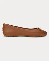 Ralph Lauren Ballerina-Loafer Jayna aus Narbenleder Tan