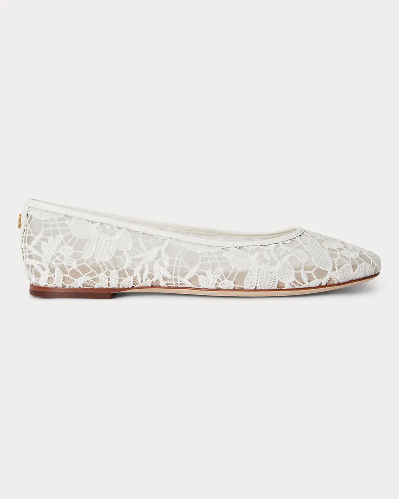 Ralph Lauren Ballerina Jayna aus Häkelspitze White