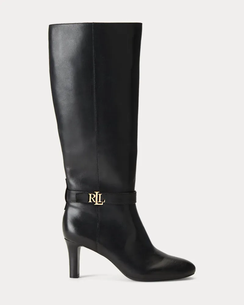 Ralph Lauren Elegante Lederstiefel Ardington Black