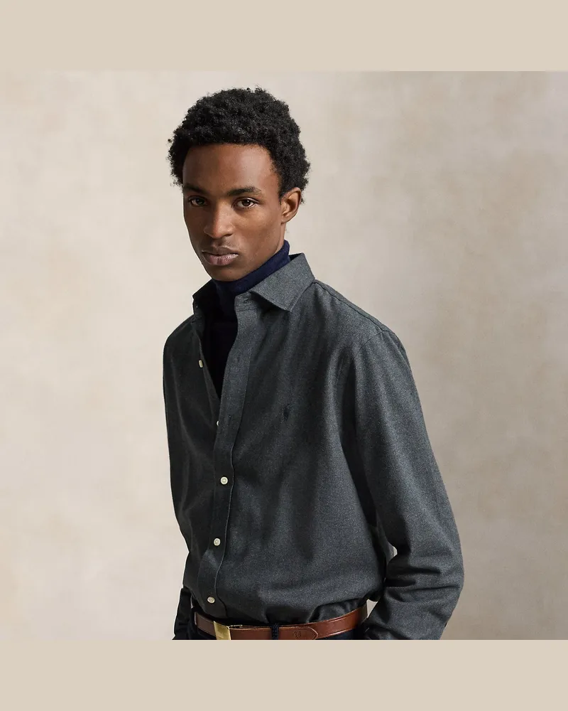 Ralph Lauren Custom-Fit Performance-Hemd aus Twill Grey