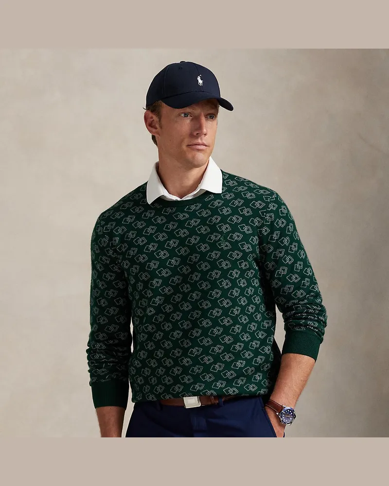 Ralph Lauren Gemusterter Performance-Pullover Green