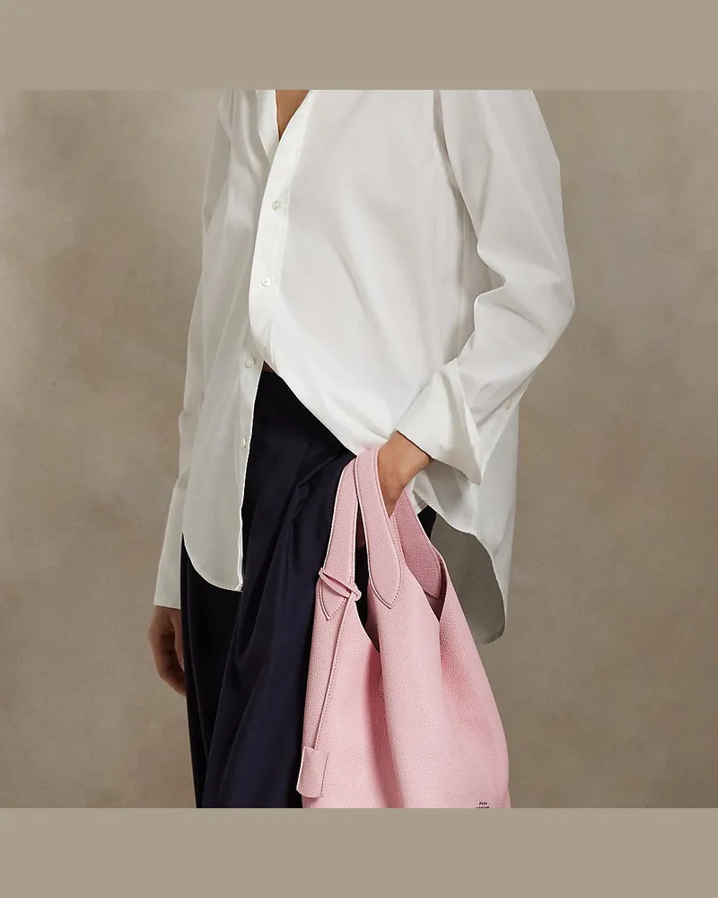 Ralph Lauren Ledertragetasche Polo Play Pink