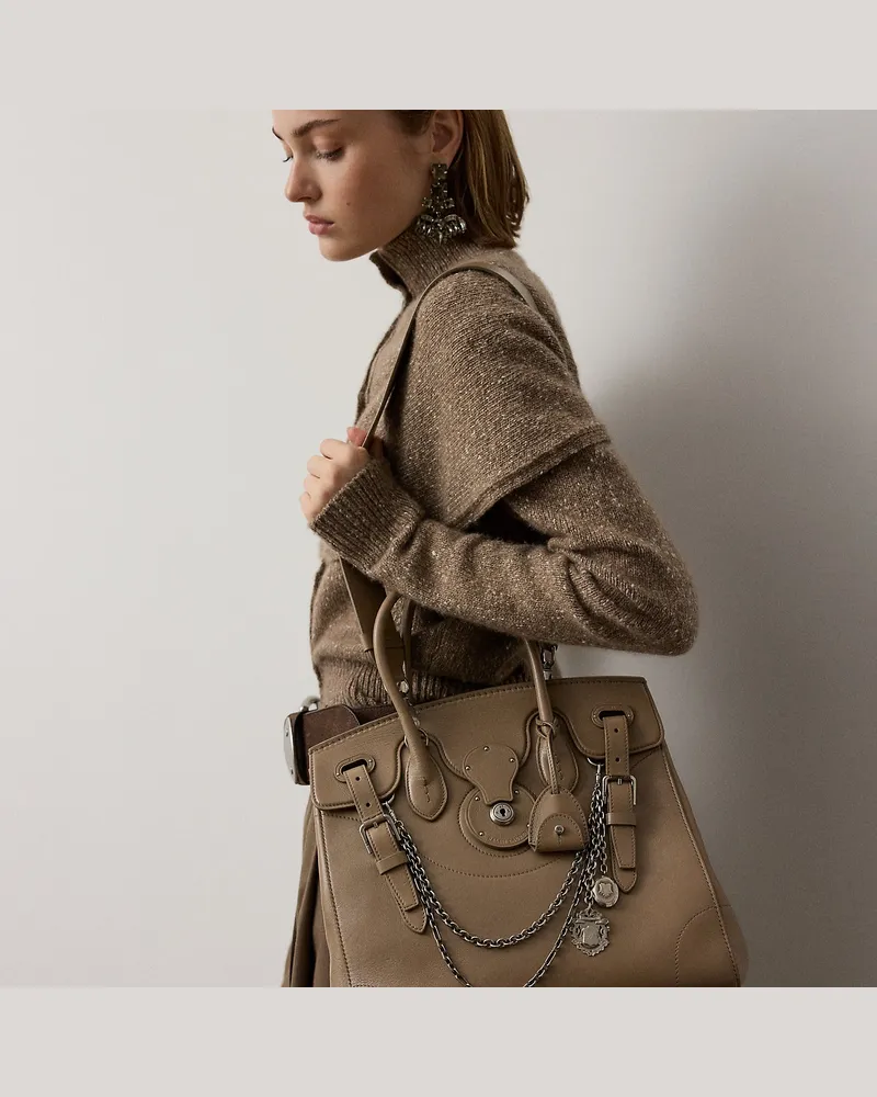Ralph Lauren Extraweiche Ledertasche Ricky 33 Brown